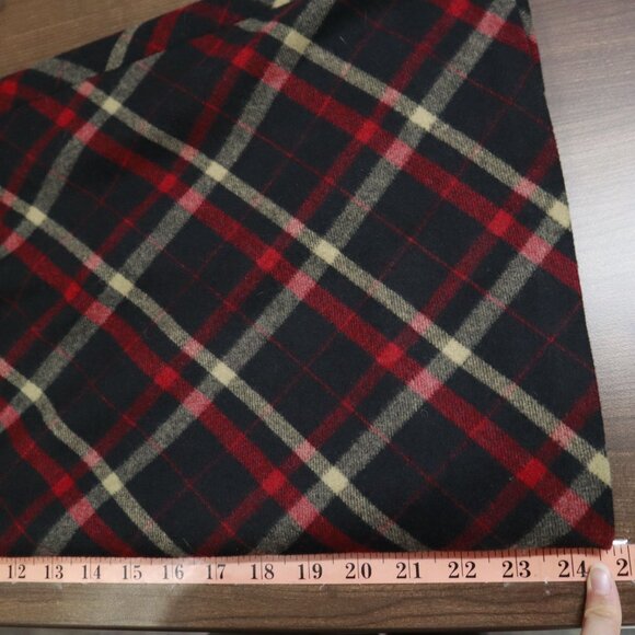 Tribal Wool Skirt Womens 12 Black School Girl Academia Preppy Twee Classic - Picture 7 of 14